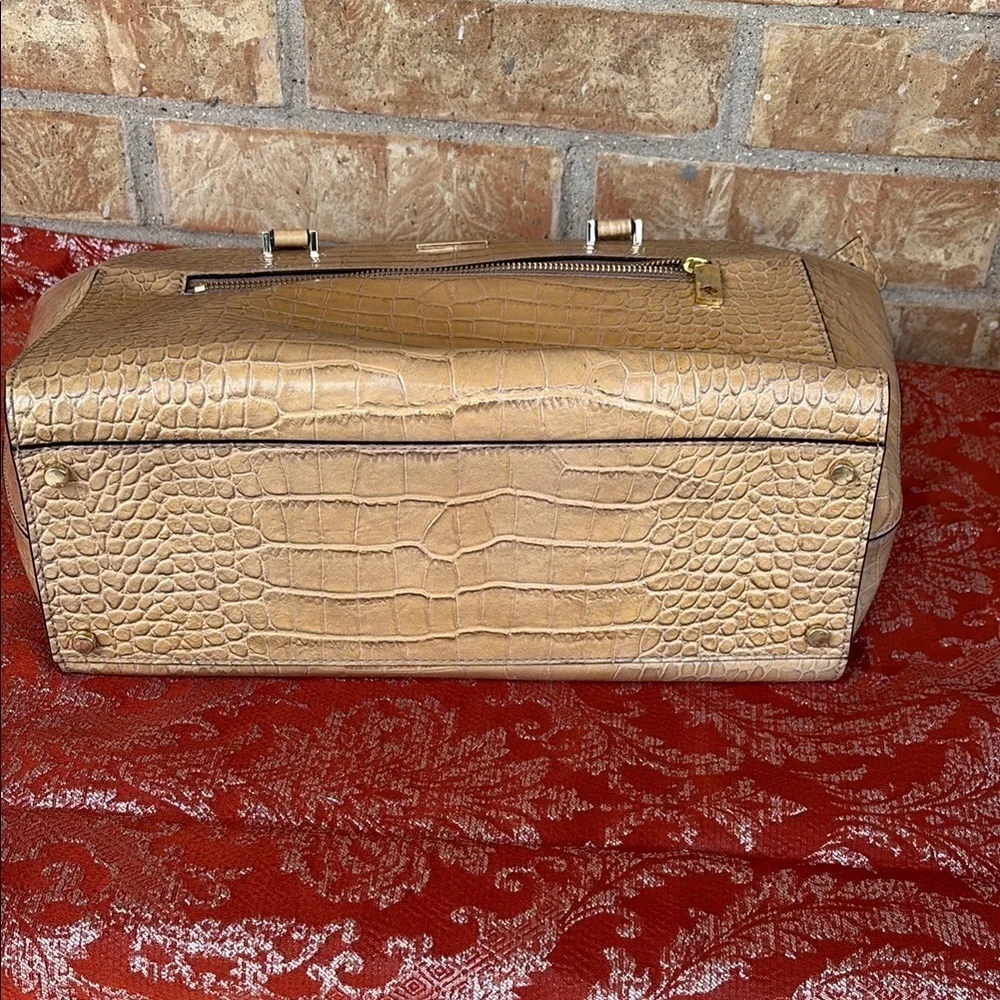 Kate Spade Beige Crocodile Embossed Bag